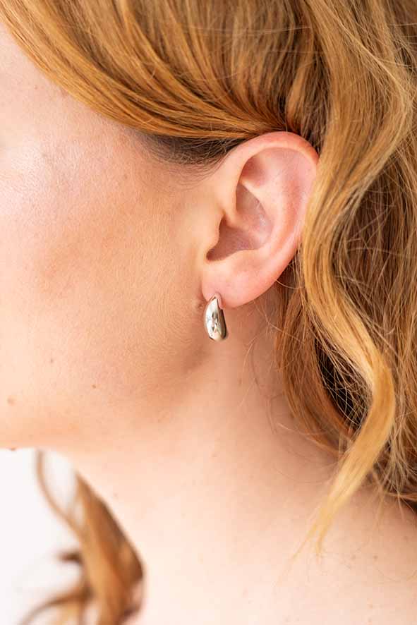 Silver Bulb Earrings