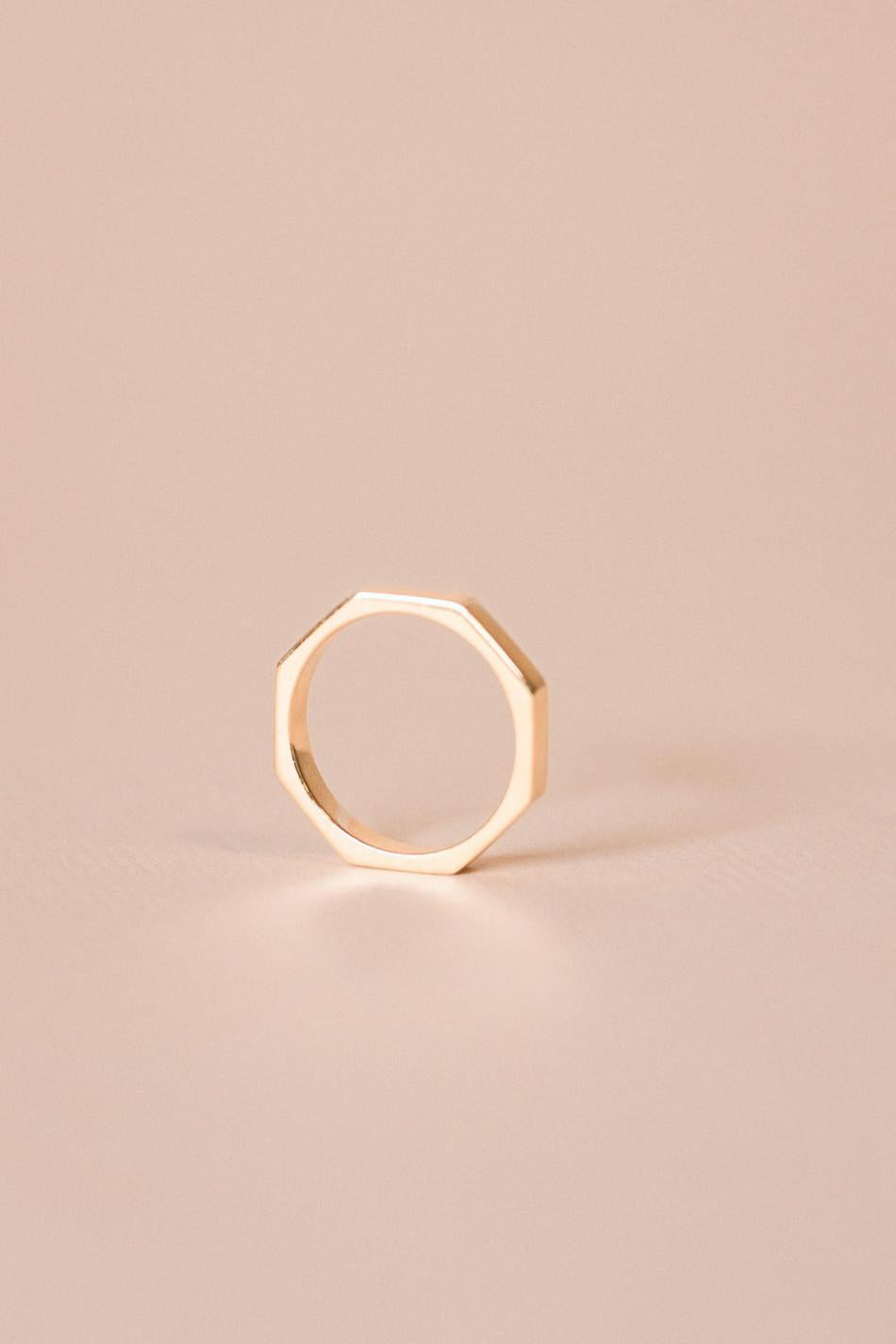 Gold Hex Ring