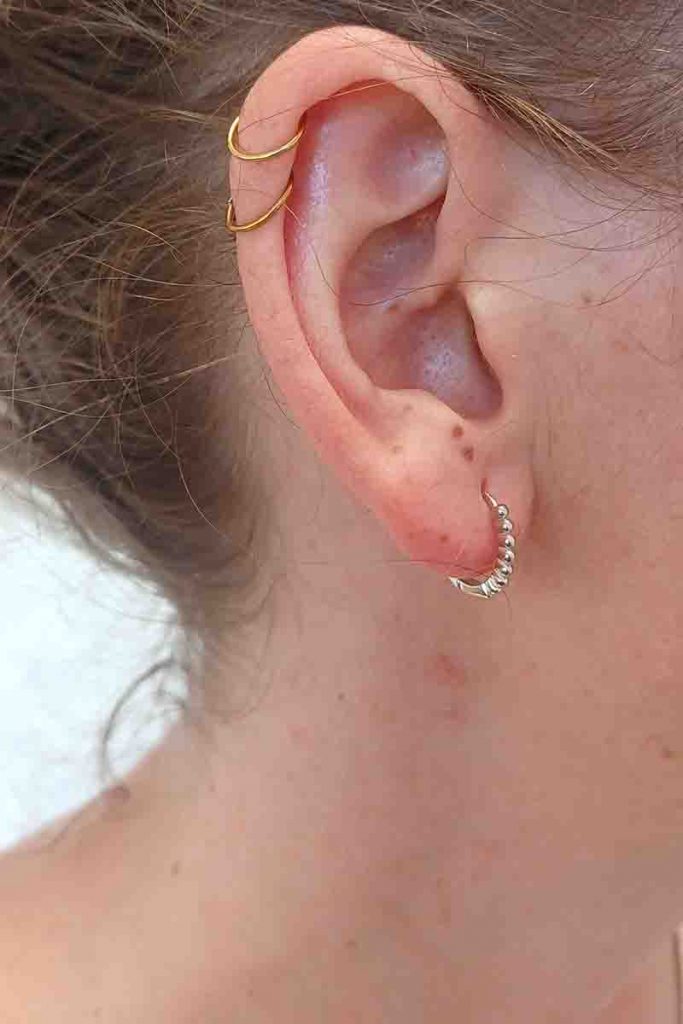 Silver Scalloped Hoops