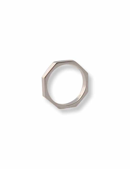 Silver Hex Ring