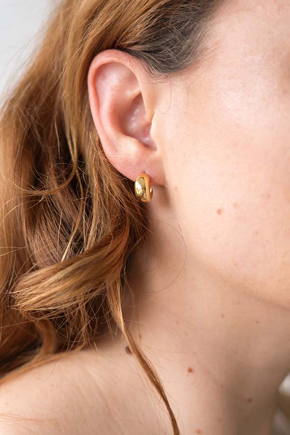 Gold Baby Hoop Studs