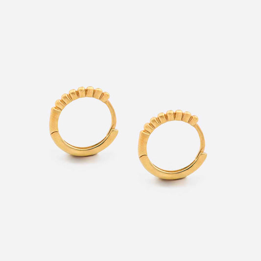 Gold Scalloped Hoops