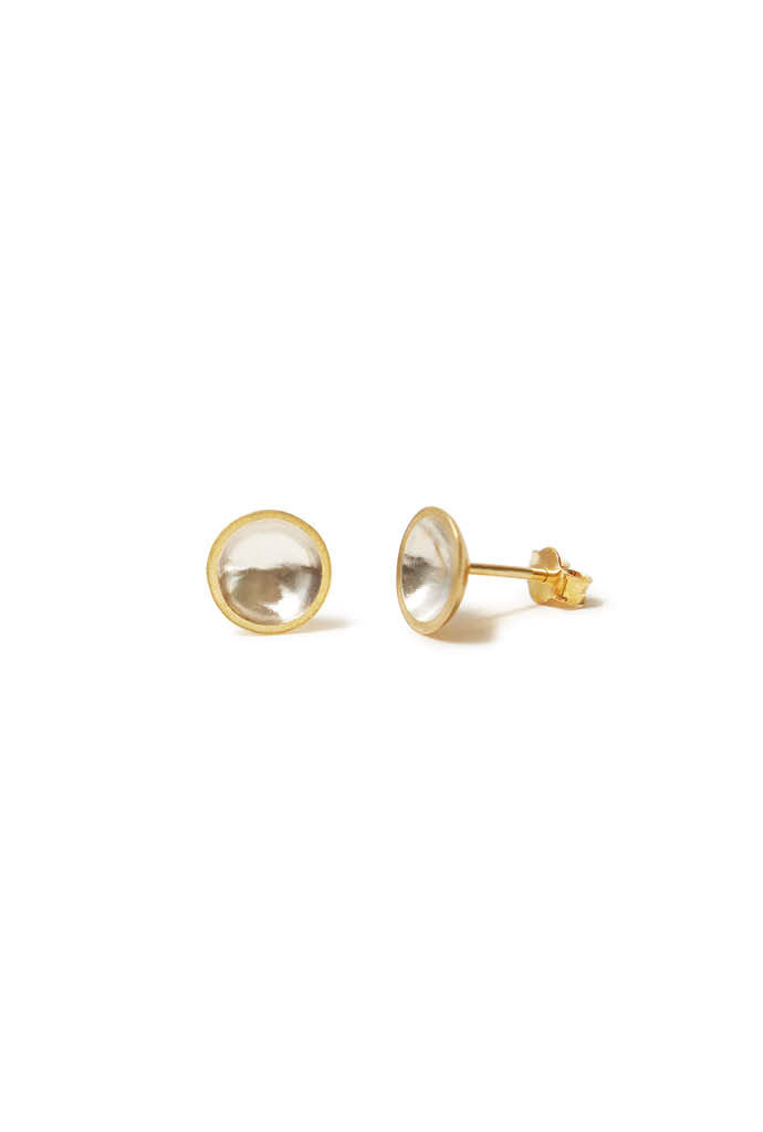 Gold & Silver Domed Earrings