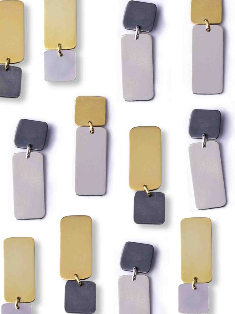 Jane Silver & Gold Earrings