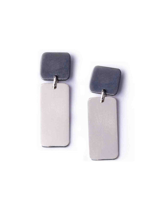 Jane Charcoal & Silver Earrings
