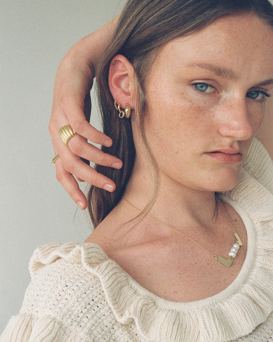 Gold Bulb Earrings