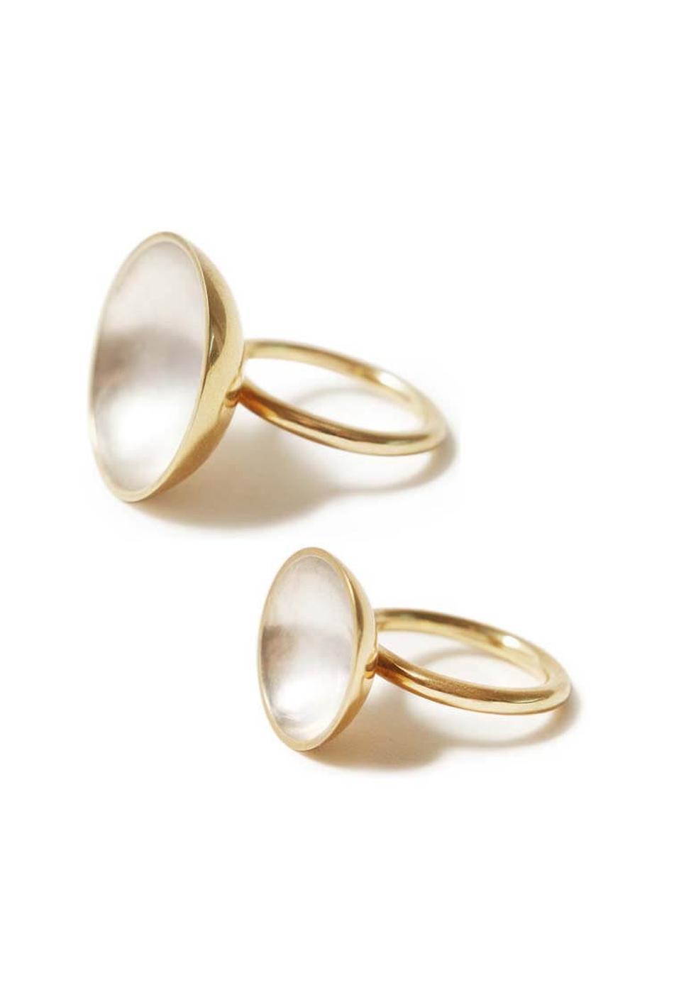 Gold & silver bowl domed ring