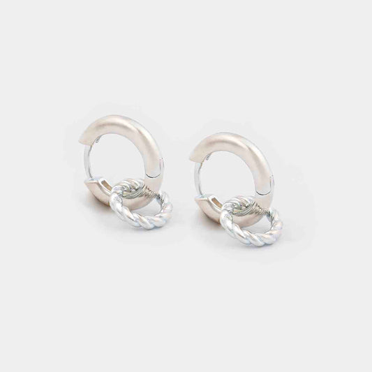 Silver Baby Double Hoop Earrings