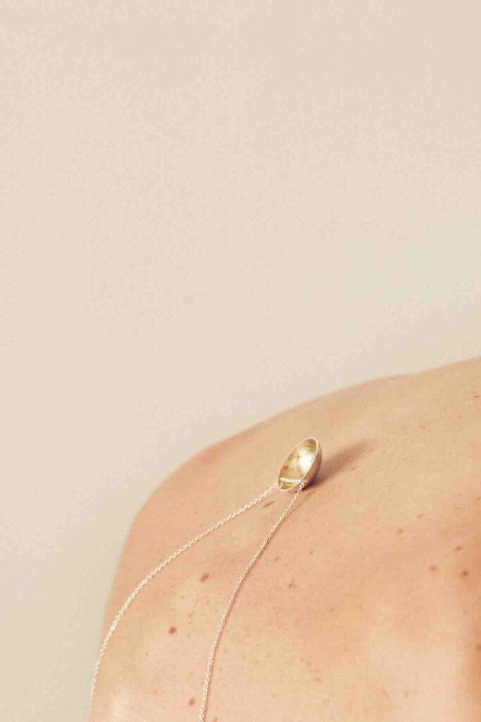 Silver & Gold Domed Necklace
