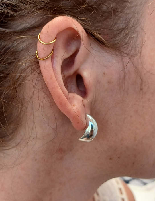 Silver Bulb Earrings