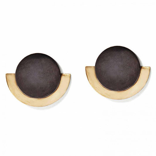 Charcoal & Gold Round Deco