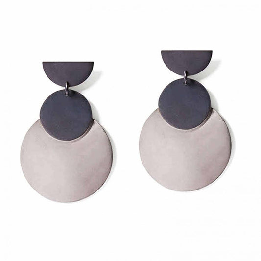 Charcoal & Silver Double Discs