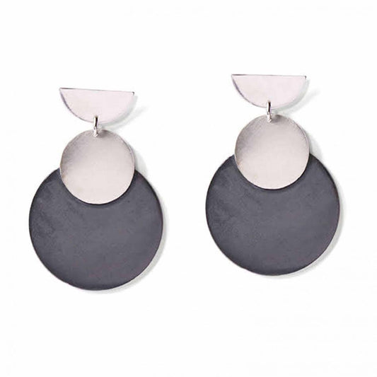 Silver & Charcoal Double Discs