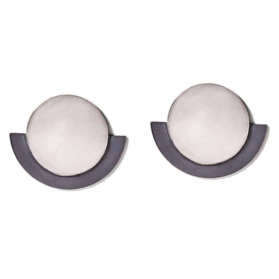 Silver & Charcoal Round Deco